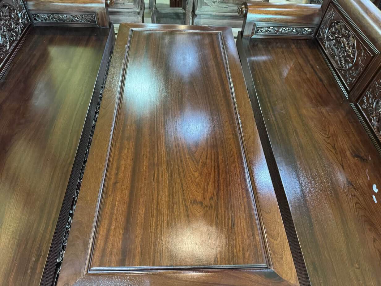 Bàn ghế trường kỷ sen vịt đại