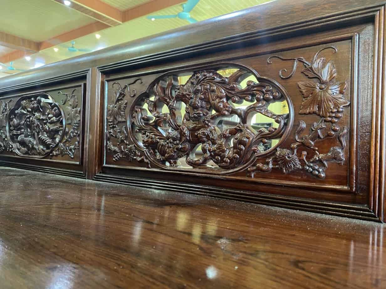 Bàn ghế trường kỷ sen vịt đại